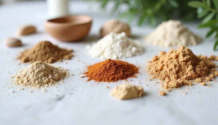 Dettaglio di ingredienti naturali di alta qualità in un laboratorio pulito