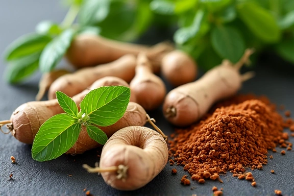 Ingredienti naturali di alta qualità come erbe e radici